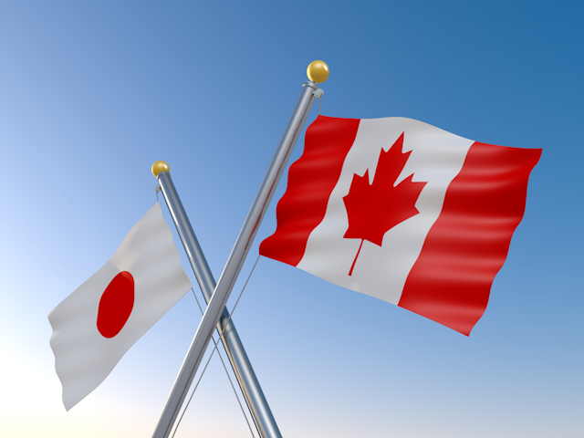 カナダ - ナショナルフラッグ / 世界地図 / イラスト / 写真 / 国旗 / フリー素材