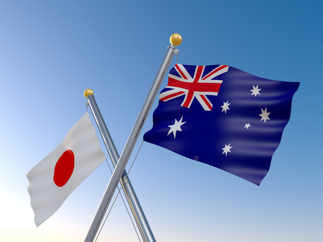 オーストラリア - ナショナルフラッグ / 世界地図 / イラスト / 写真 / 国旗 / フリー素材