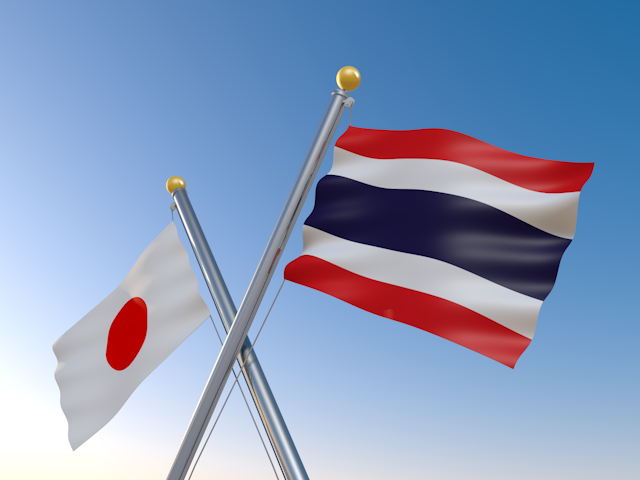 タイ - ナショナルフラッグ / 世界地図 / イラスト / 写真 / 国旗 / フリー素材