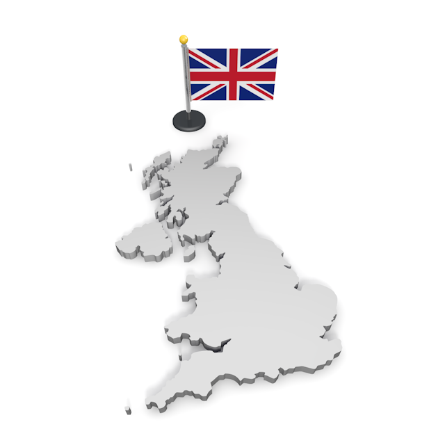 イギリス - ナショナルフラッグ / 世界地図 / イラスト / 写真 / 国旗 / フリー素材