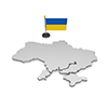 ウクライナ - 国旗｜世界地図｜フリーイラスト素材