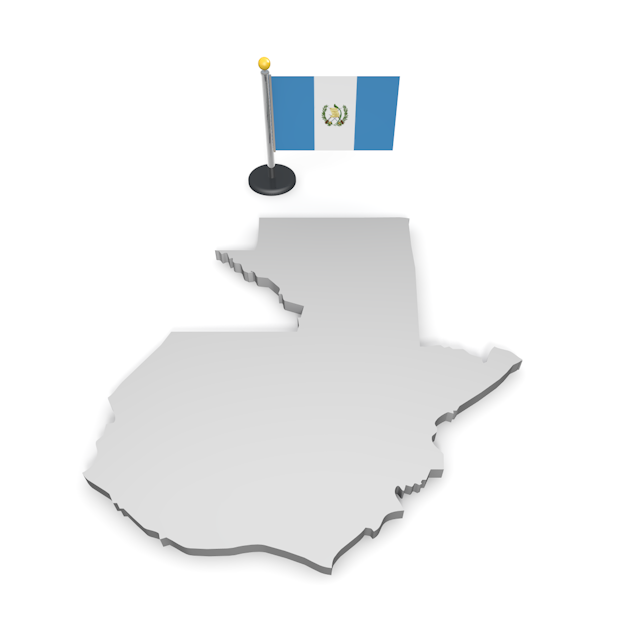 グアテマラ - ナショナルフラッグ / 世界地図 / イラスト / 写真 / 国旗 / フリー素材