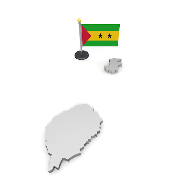 サントメ・プリンシペ - ナショナルフラッグ / 世界地図 / イラスト / 写真 / 国旗 / フリー素材
