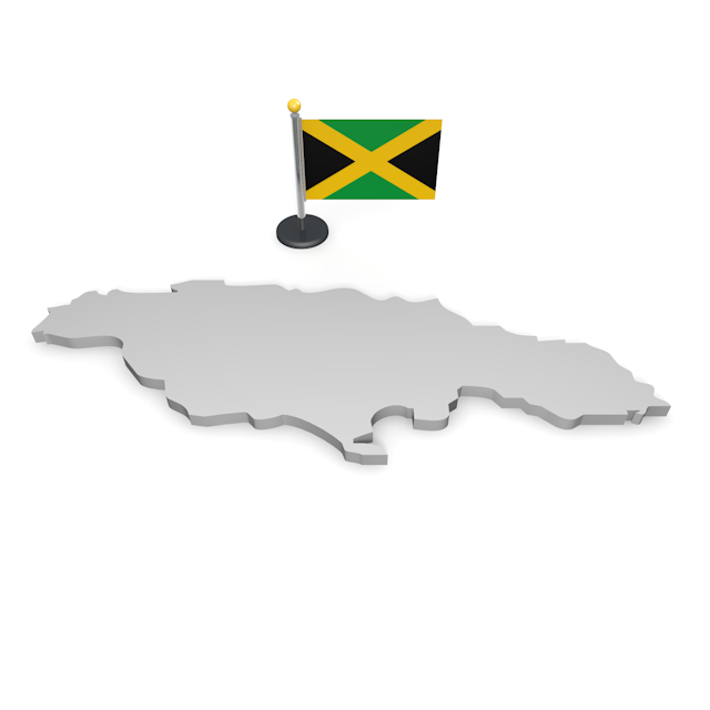 ジャマイカ - ナショナルフラッグ / 世界地図 / イラスト / 写真 / 国旗 / フリー素材