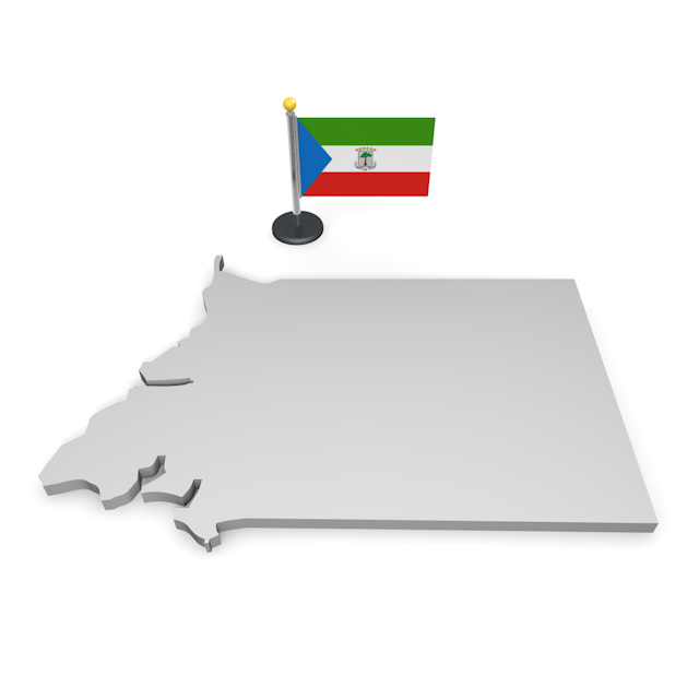 赤道ギニア - ナショナルフラッグ / 世界地図 / イラスト / 写真 / 国旗 / フリー素材