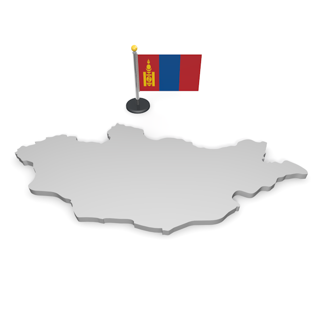 モンゴル - ナショナルフラッグ / 世界地図 / イラスト / 写真 / 国旗 / フリー素材