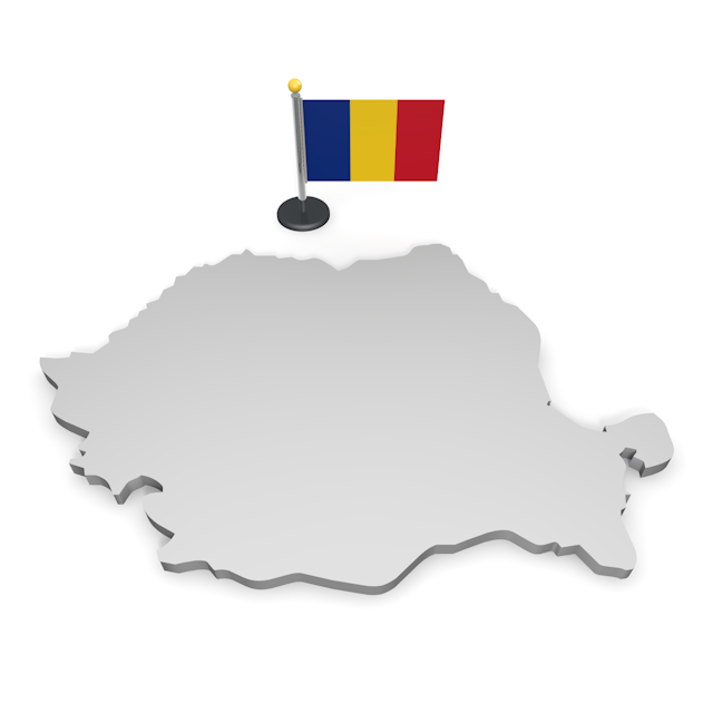 ルーマニア - ナショナルフラッグ / 世界地図 / イラスト / 写真 / 国旗 / フリー素材