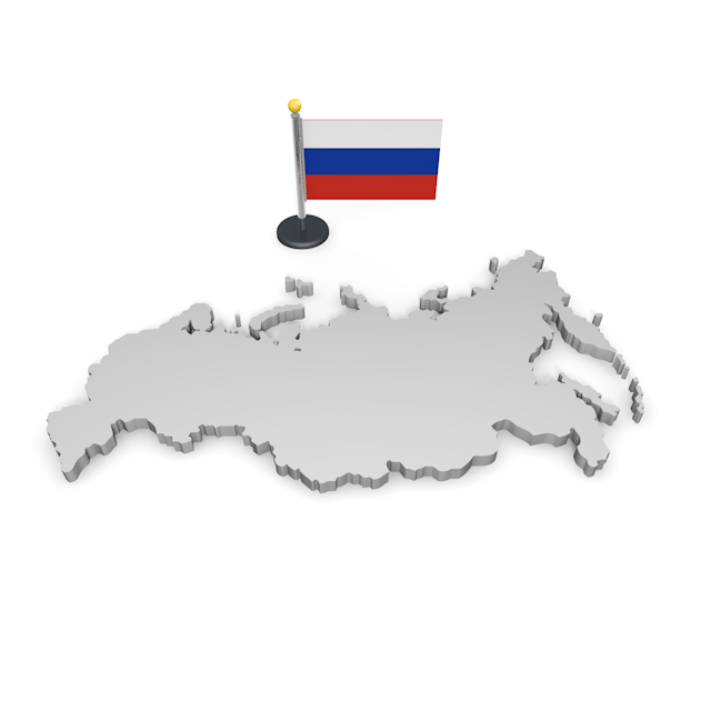 ロシア - ナショナルフラッグ / 世界地図 / イラスト / 写真 / 国旗 / フリー素材