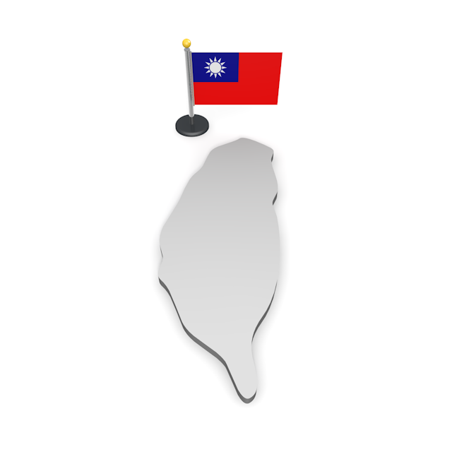 台湾 - ナショナルフラッグ / 世界地図 / イラスト / 写真 / 国旗 / フリー素材