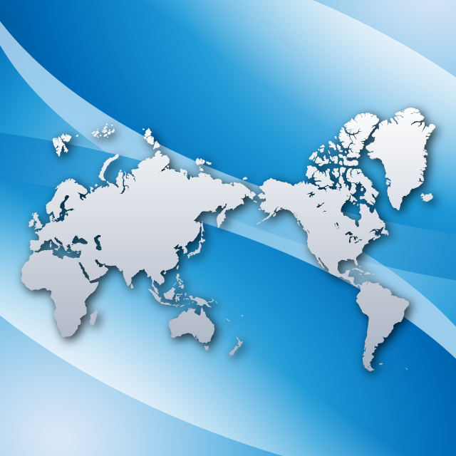 世界地図｜グラデーション - ナショナルフラッグ / 世界地図 / イラスト / 写真 / 国旗 / フリー素材