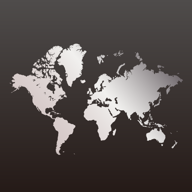 世界地図｜白黒 - ナショナルフラッグ / 世界地図 / イラスト / 写真 / 国旗 / フリー素材