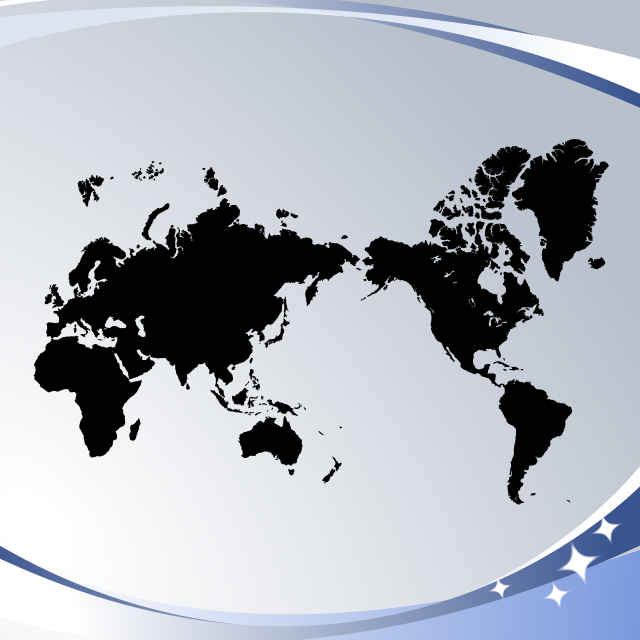 世界地図｜グラデーション - ナショナルフラッグ / 世界地図 / イラスト / 写真 / 国旗 / フリー素材