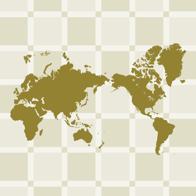 ワールドマップ｜ゴールド - ナショナルフラッグ / 世界地図 / イラスト / 写真 / 国旗 / フリー素材