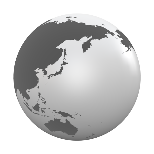 地球｜日本 - ナショナルフラッグ / 世界地図 / イラスト / 写真 / 国旗 / フリー素材