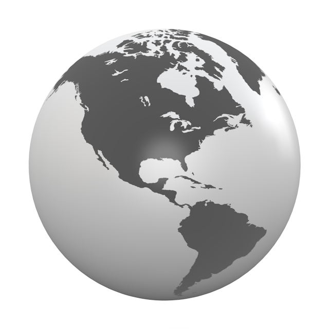 地球｜アメリカ大陸 - ナショナルフラッグ / 世界地図 / イラスト / 写真 / 国旗 / フリー素材