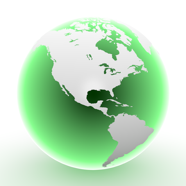 地球｜3D｜アメリカ大陸 - ナショナルフラッグ / 世界地図 / イラスト / 写真 / 国旗 / フリー素材