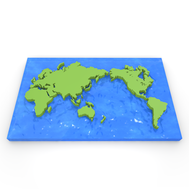 世界地図｜3DCG - ナショナルフラッグ / 世界地図 / イラスト / 写真 / 国旗 / フリー素材