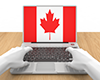 カナダ｜国旗｜ラップトップ｜デスクワーク - 国旗｜世界地図｜フリーイラスト素材