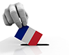 フランス｜国旗｜投票｜手 - 国旗｜世界地図｜フリーイラスト素材