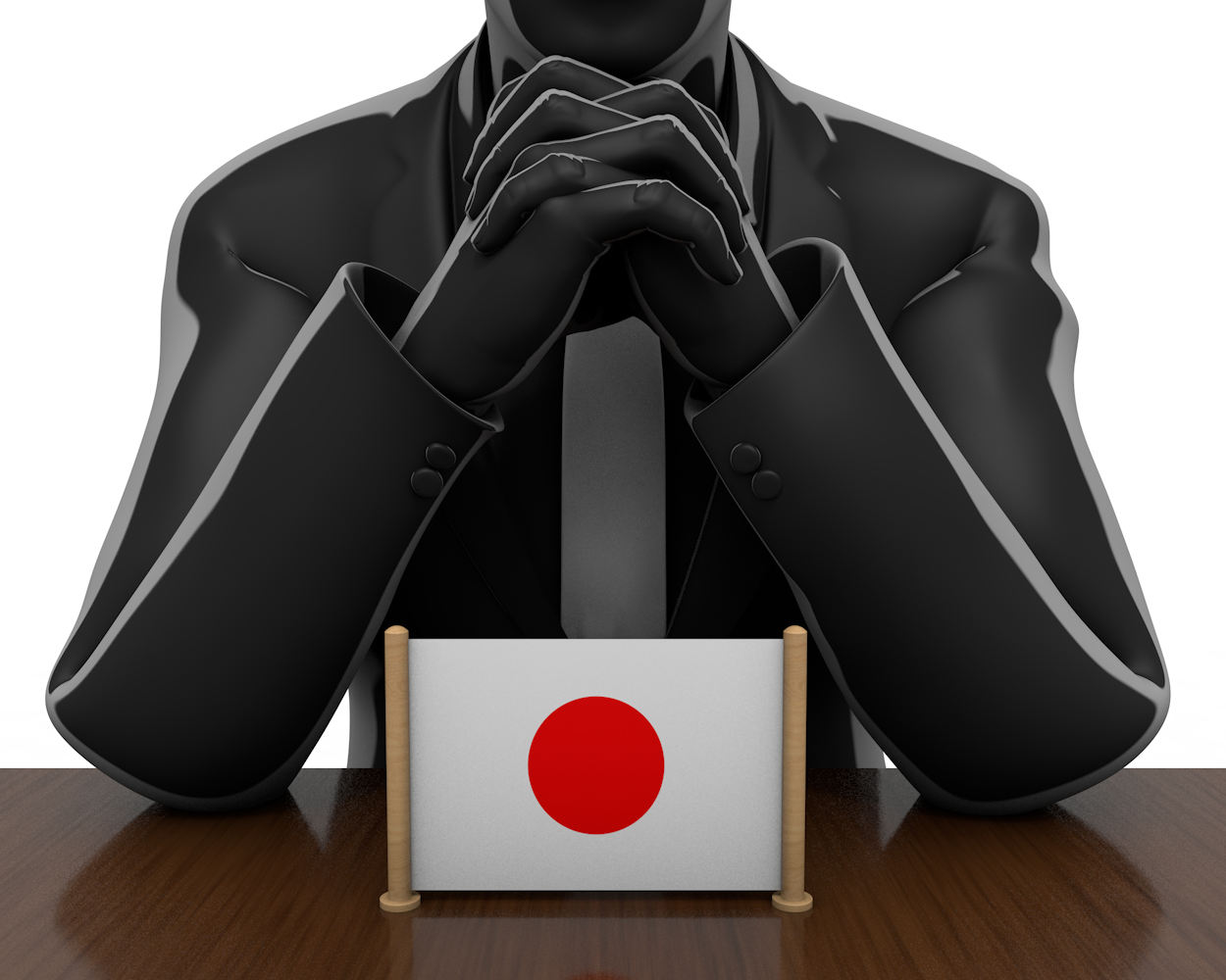 日本｜国旗｜人物｜総理大臣 - ナショナルフラッグ / 世界地図 / イラスト / 写真 / 国旗 / フリー素材