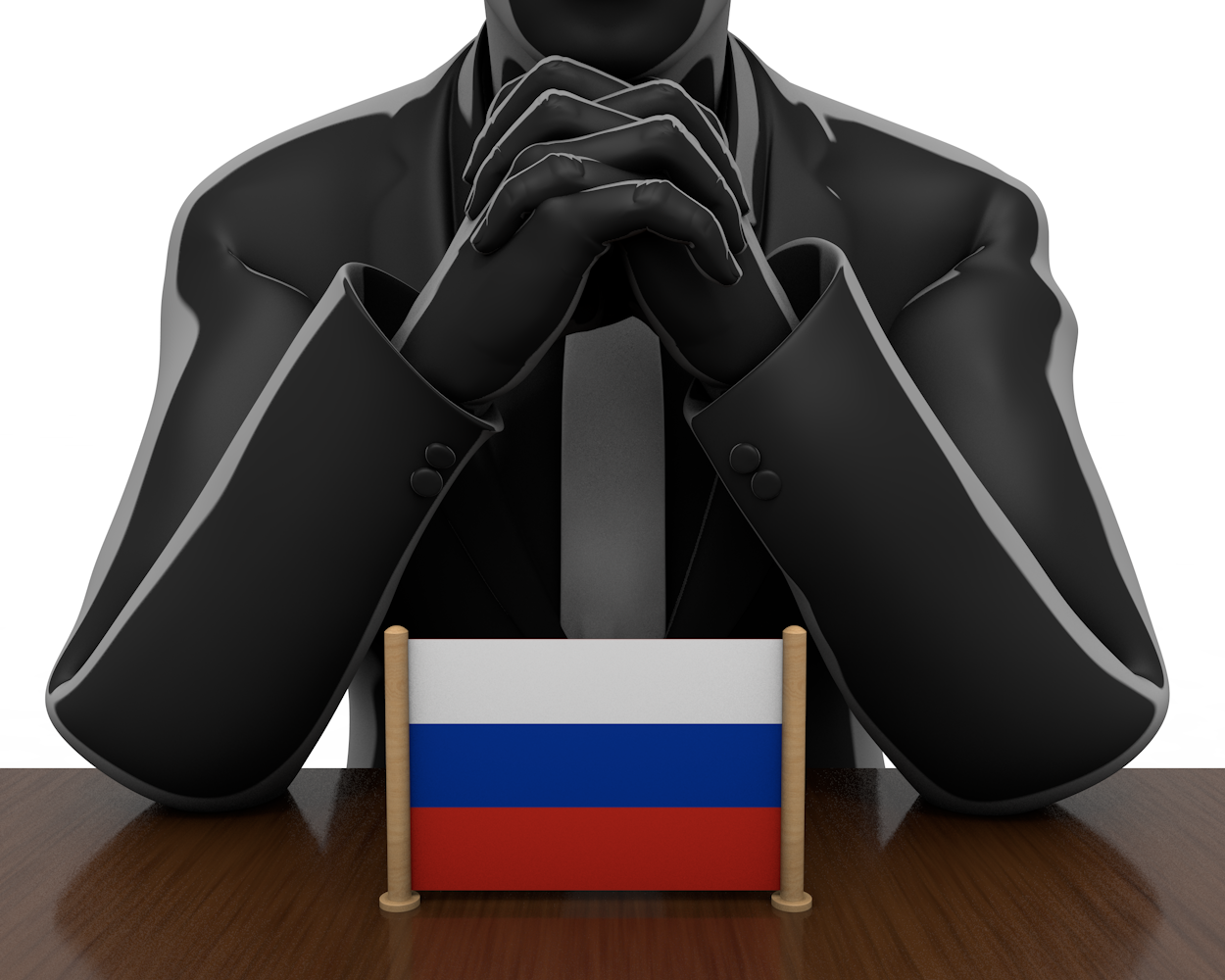 ロシア｜国旗｜考える人｜問題 - ナショナルフラッグ / 世界地図 / イラスト / 写真 / 国旗 / フリー素材