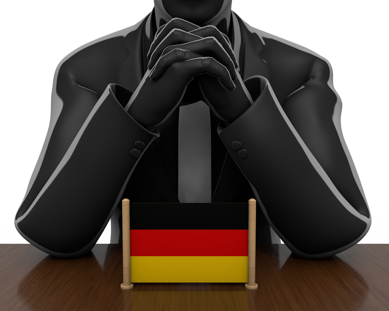 ドイツ｜国旗｜男性｜決断 - ナショナルフラッグ / 世界地図 / イラスト / 写真 / 国旗 / フリー素材