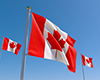 カナダ｜国旗｜青空｜風 - 国旗｜世界地図｜フリーイラスト素材