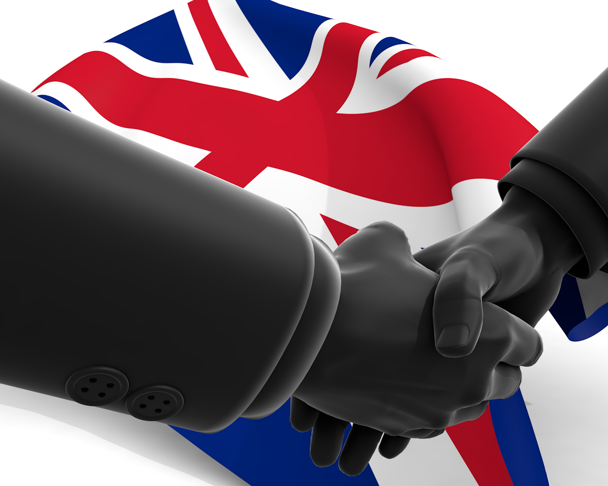 イギリス｜英国｜国旗｜交渉｜和解｜紛争 - ナショナルフラッグ / 世界地図 / イラスト / 写真 / 国旗 / フリー素材